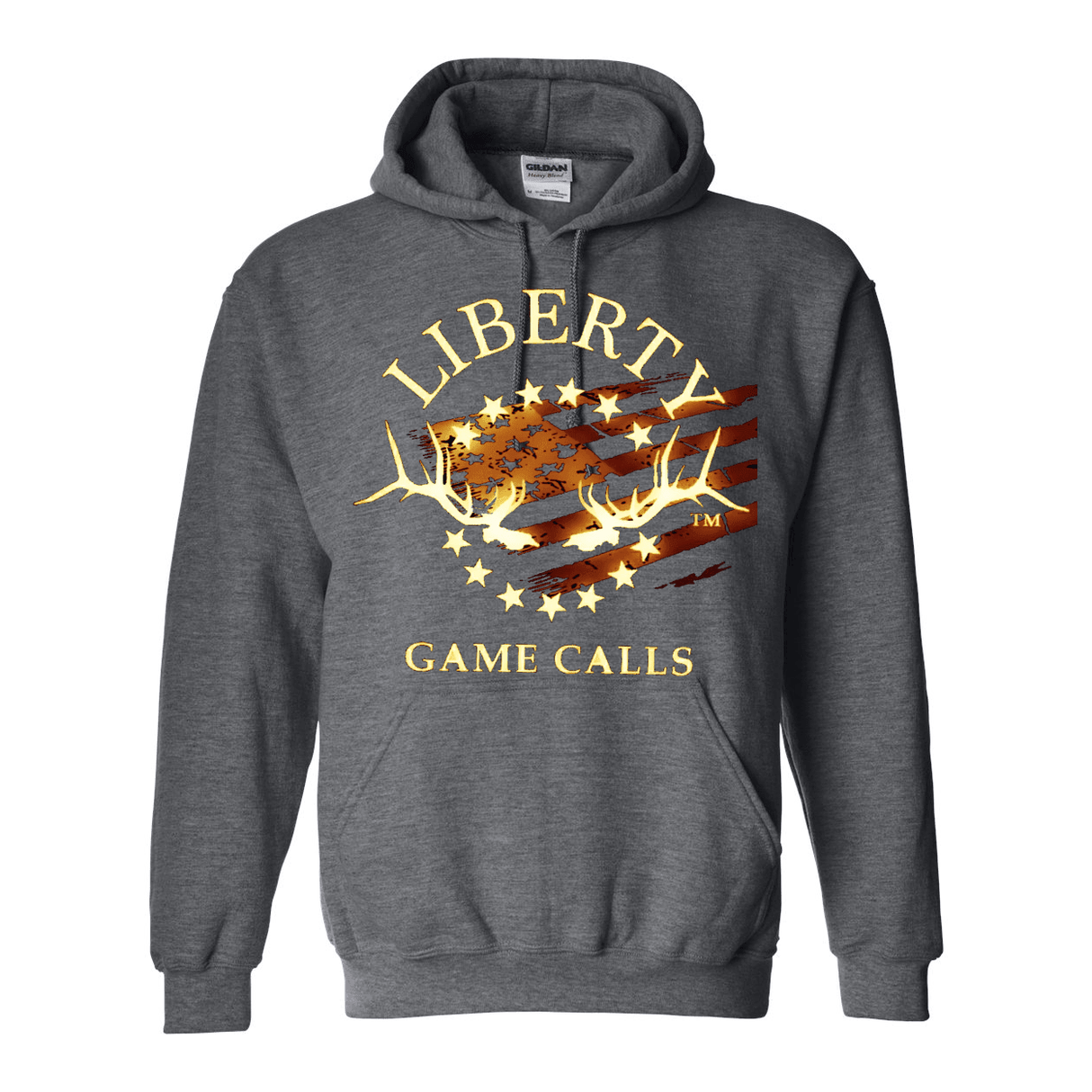 Hooded Sweatshirt: Fade-Out Logo - Liberty Game Calls