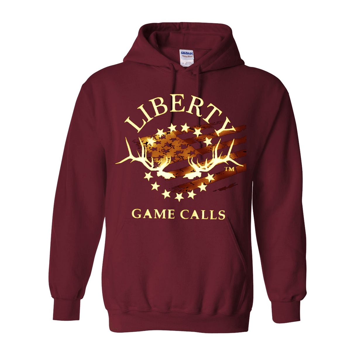 Hooded Sweatshirt: Fade-Out Logo - Liberty Game Calls