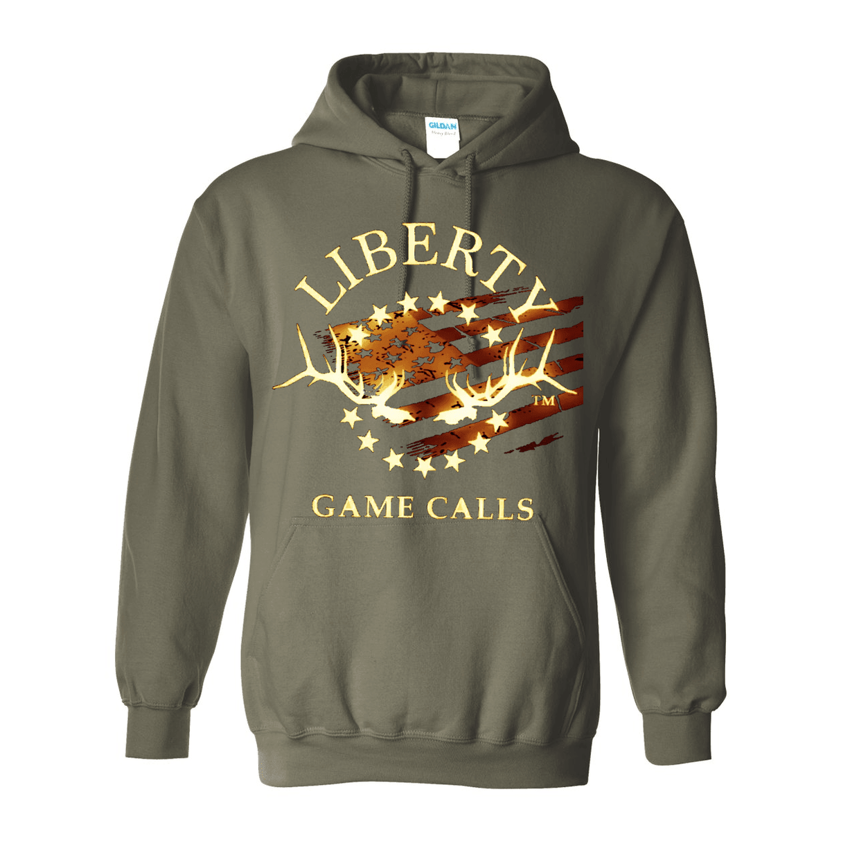 Hooded Sweatshirt: Fade-Out Logo - Liberty Game Calls
