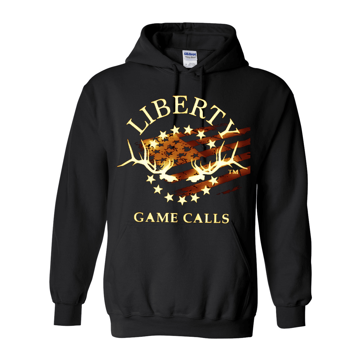 Hooded Sweatshirt: Fade-Out Logo - Liberty Game Calls