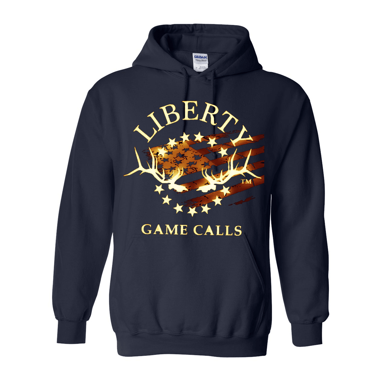 Hooded Sweatshirt: Fade-Out Logo - Liberty Game Calls