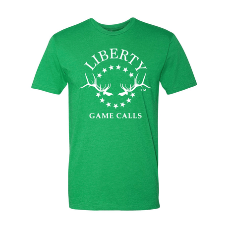 Men's T-Shirt: White Logo - Liberty Game Calls 