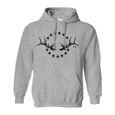 Hooded Sweatshirt with Elk Logo - Liberty Game Calls 