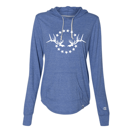 Women's Lightweight Shirt: Simple White Logo - Liberty Game Calls 