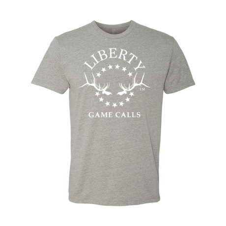 Men's T-Shirt: White Logo - Liberty Game Calls 