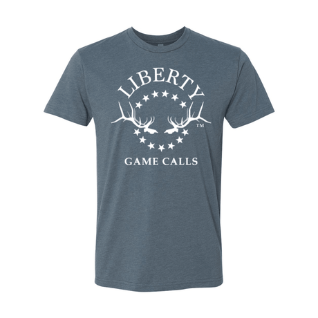 Men's T-Shirt: White Logo - Liberty Game Calls 