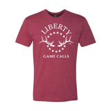 Men's T-Shirt: White Logo - Liberty Game Calls 
