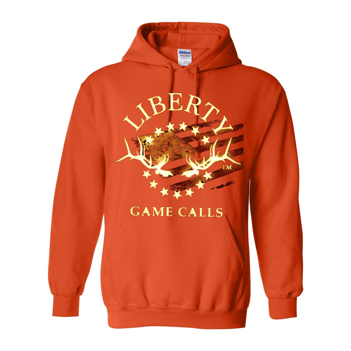Hooded Sweatshirt: Fade-Out Logo - Liberty Game Calls 