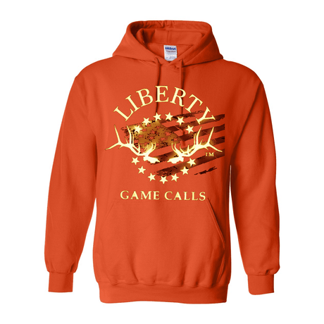 Hooded Sweatshirt: Fade-Out Logo - Liberty Game Calls 