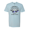 Men's T-Shirt: Thin Blue Line Flag Logo - Liberty Game Calls 