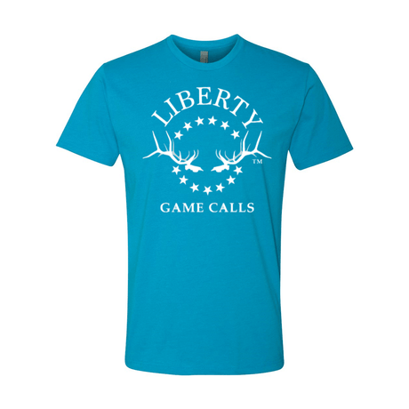 Men's T-Shirt: White Logo - Liberty Game Calls 