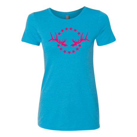 Women's T-Shirt: Simple Pink Logo - Liberty Game Calls 