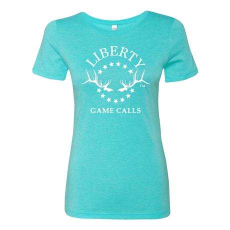 Women's T-Shirt: White Logo - Liberty Game Calls 