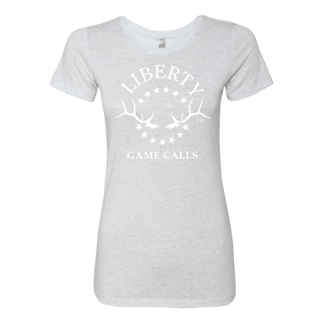 Women's T-Shirt: White Logo - Liberty Game Calls 