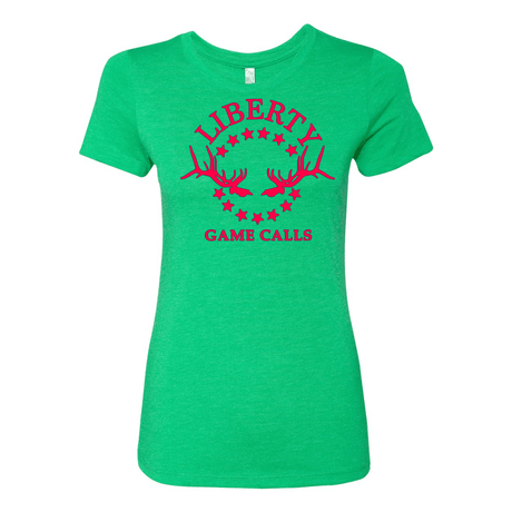 Women's T-Shirt: Pink Logo - Liberty Game Calls 