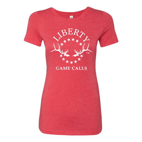 Women's T-Shirt: White Logo - Liberty Game Calls 