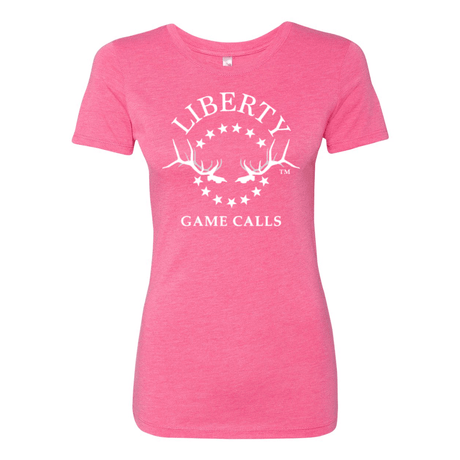 Women's T-Shirt: White Logo - Liberty Game Calls 