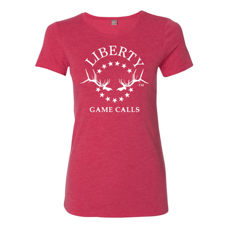 Women's T-Shirt: White Logo - Liberty Game Calls 