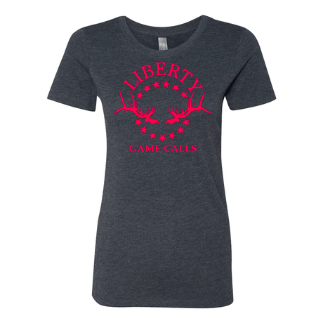Women's T-Shirt: Pink Logo - Liberty Game Calls 