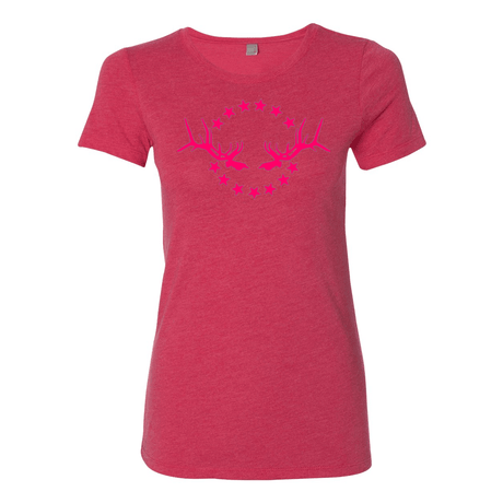 Women's T-Shirt: Simple Pink Logo - Liberty Game Calls 