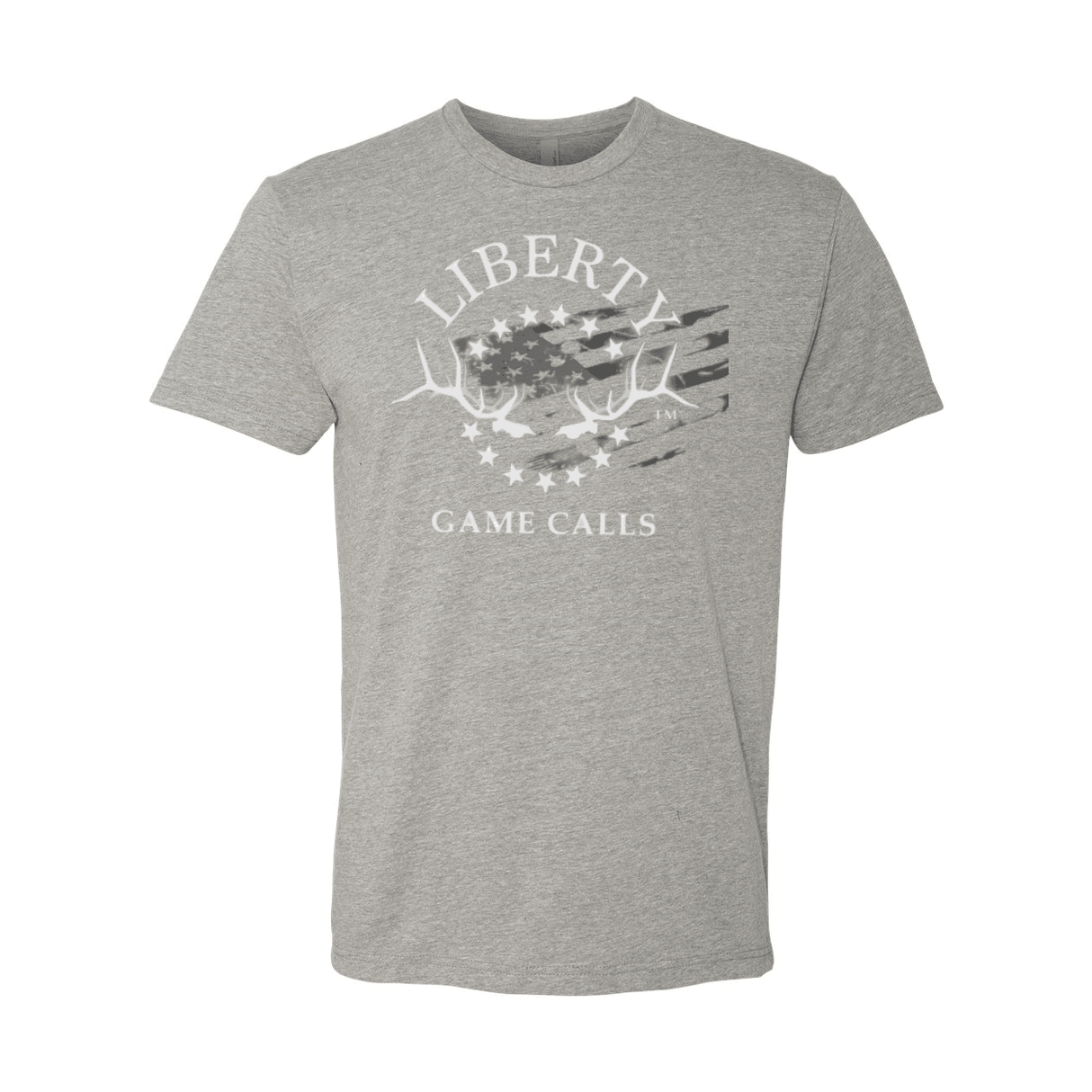 Men's T-Shirt: White Flag Logo - Liberty Game Calls 