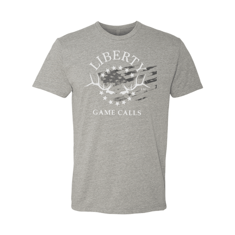 Men's T-Shirt: White Flag Logo - Liberty Game Calls 