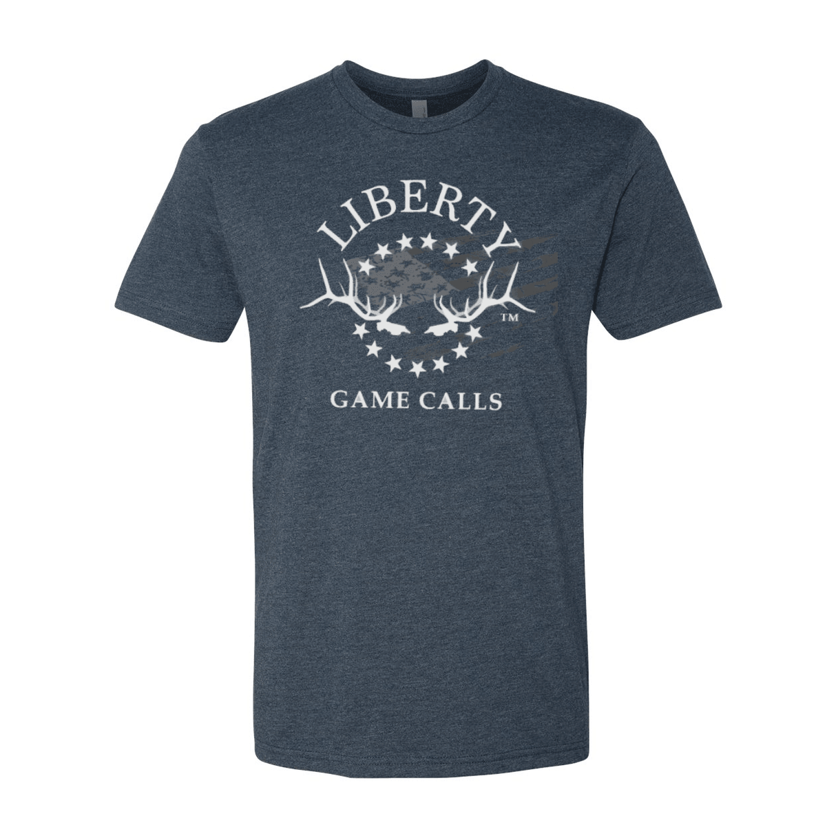 Men's T-Shirt: White Flag Logo - Liberty Game Calls 