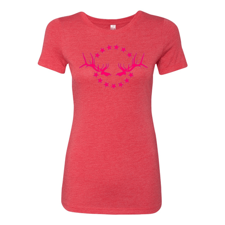 Women's T-Shirt: Simple Pink Logo - Liberty Game Calls 