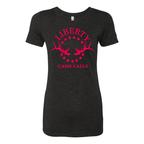 Women's T-Shirt: Pink Logo - Liberty Game Calls 