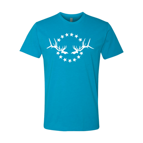 Men's T-Shirt: Simple White Logo - Liberty Game Calls 