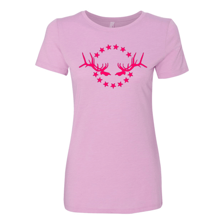 Women's T-Shirt: Simple Pink Logo - Liberty Game Calls 