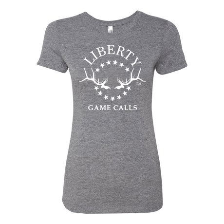 Women's T-Shirt: White Logo - Liberty Game Calls 