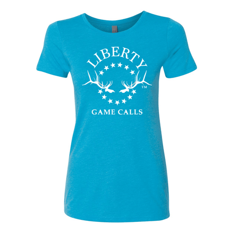 Women's T-Shirt: White Logo - Liberty Game Calls 