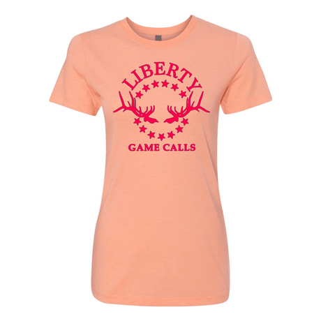 Women's T-Shirt: Pink Logo - Liberty Game Calls 