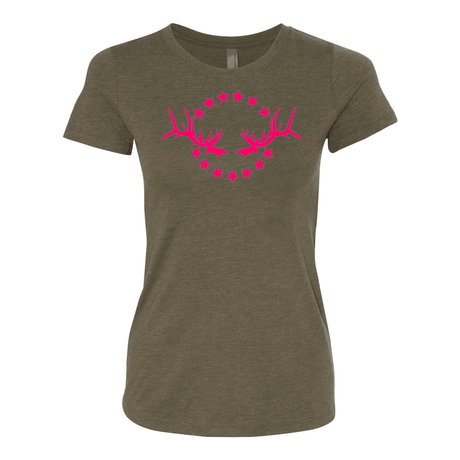 Women's T-Shirt: Simple Pink Logo - Liberty Game Calls 