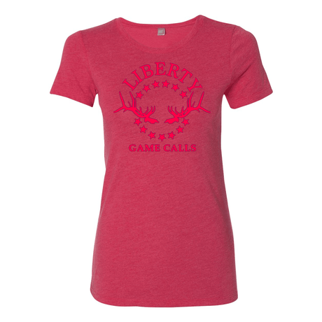 Women's T-Shirt: Pink Logo - Liberty Game Calls 