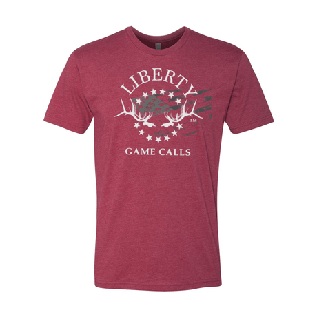 Men's T-Shirt: White Flag Logo - Liberty Game Calls 