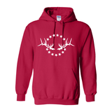 Hooded Sweatshirt: White Logo - Liberty Game Calls 