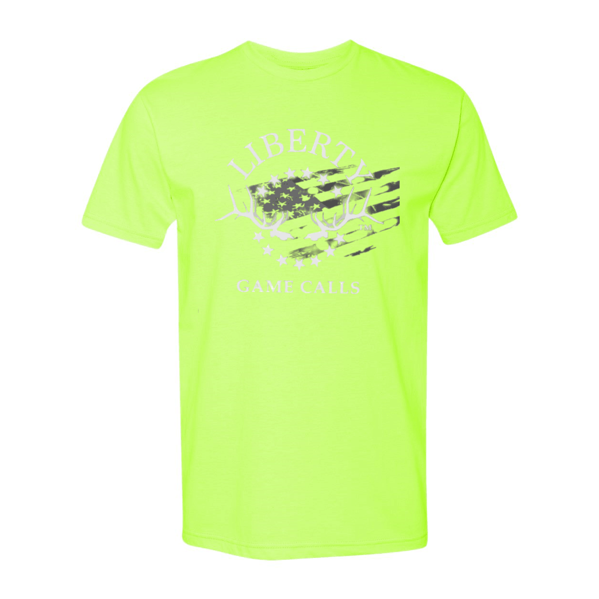 Men's T-Shirt: White Flag Logo - Liberty Game Calls 