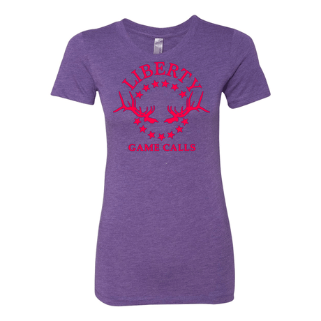 Women's T-Shirt: Pink Logo - Liberty Game Calls 