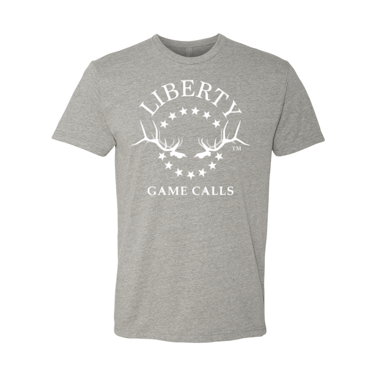 Men's T-Shirt: White Logo - Liberty Game Calls 