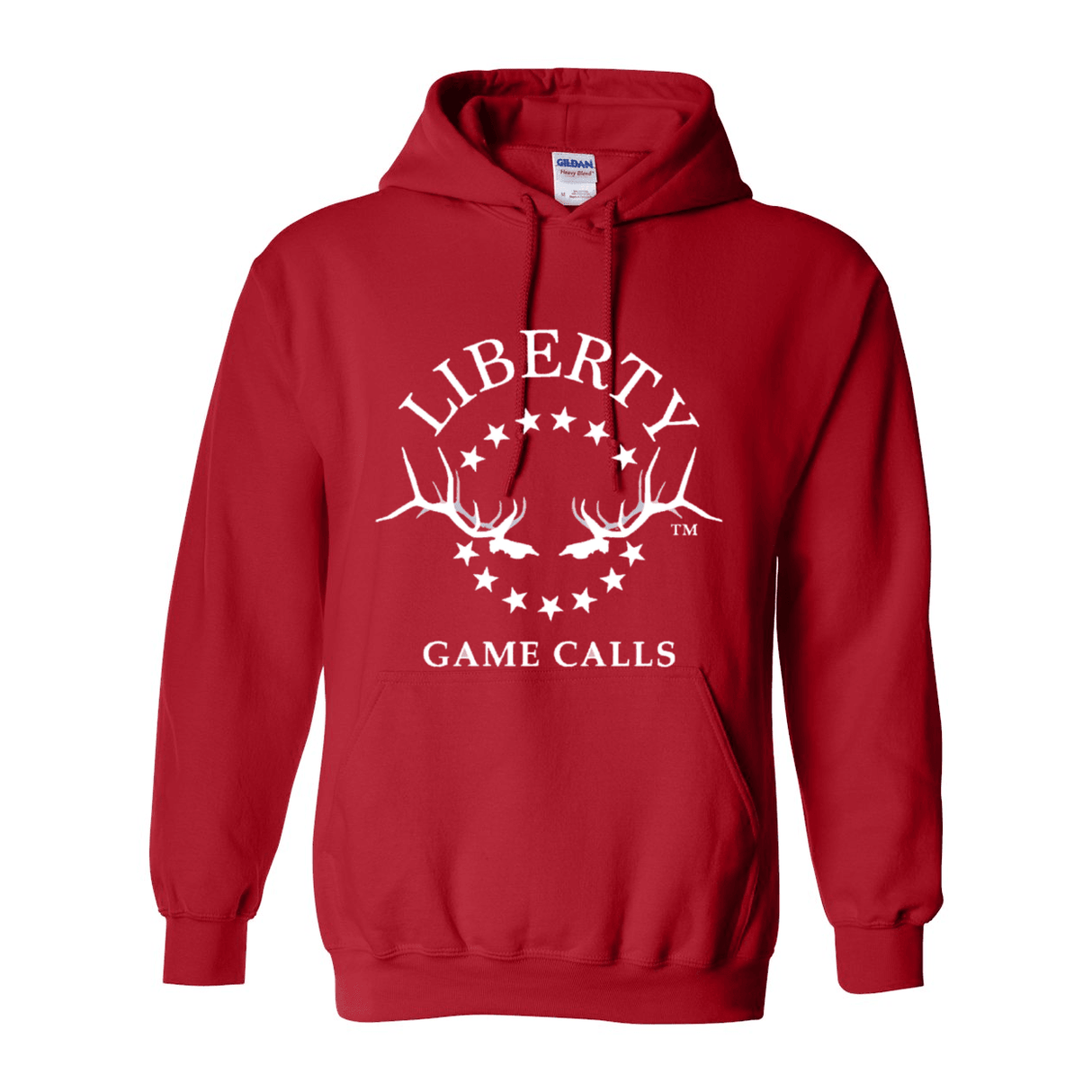 Hooded Sweatshirt: White Logo - Liberty Game Calls 