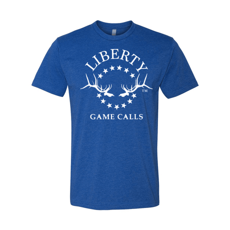 Men's T-Shirt: White Logo - Liberty Game Calls 