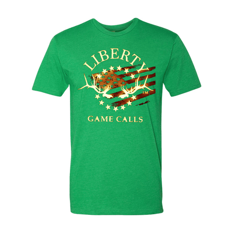 Men's T Shirt: Fade-Out Logo - Liberty Game Calls 