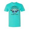 Men's T-Shirt: Thin Blue Line Flag Logo - Liberty Game Calls 