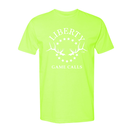 Men's T-Shirt: White Logo - Liberty Game Calls 