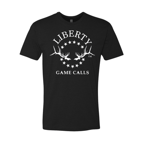 Men's T-Shirt: White Logo - Liberty Game Calls 