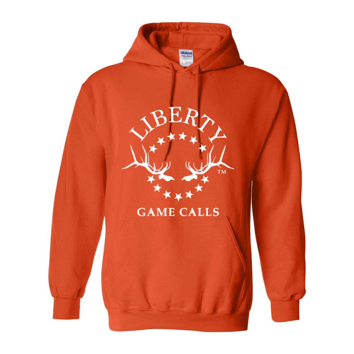 Hooded Sweatshirt: White Logo - Liberty Game Calls 