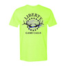 Men's T-Shirt: Thin Blue Line Flag Logo - Liberty Game Calls 