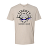 Men's T-Shirt: Thin Blue Line Flag Logo - Liberty Game Calls 